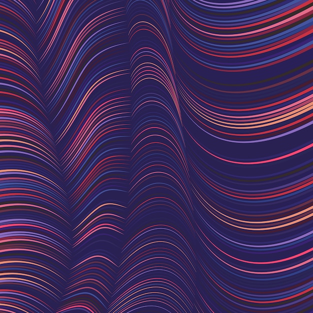 Free vector colorful wavy lines background