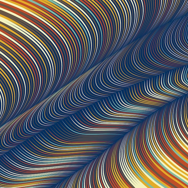 Free vector colorful wavy lines background