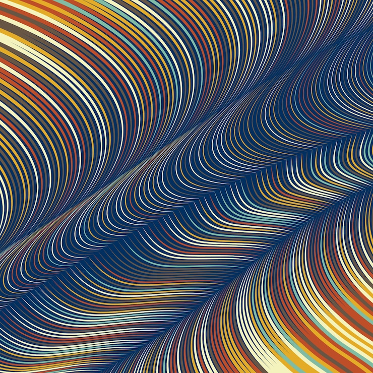Free Vector colorful wavy lines background