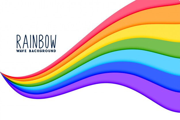 Colorful wavy rainbow flow background