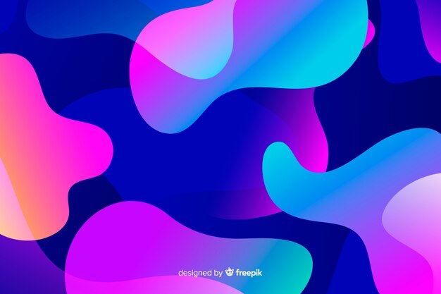 Colorful wavy shapes background