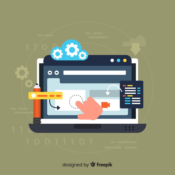 Free Vector colorful web design concept with flat design