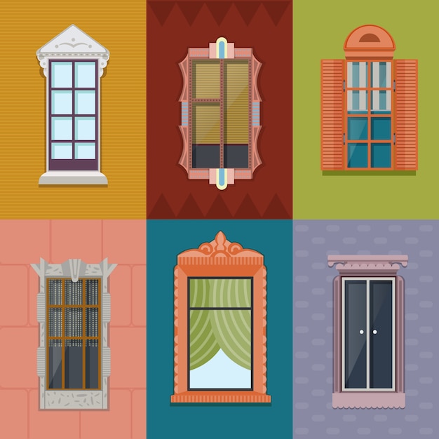 Colorful Windows Flat Collection