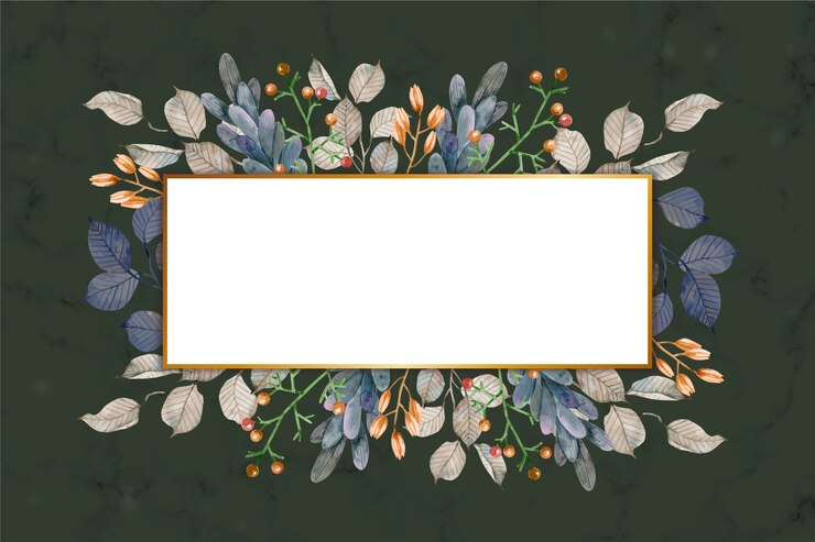 Free Vector colorful winter flowers with empty banner