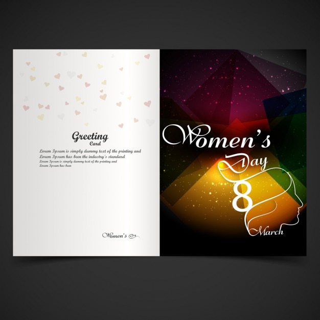 Colorful womens day card