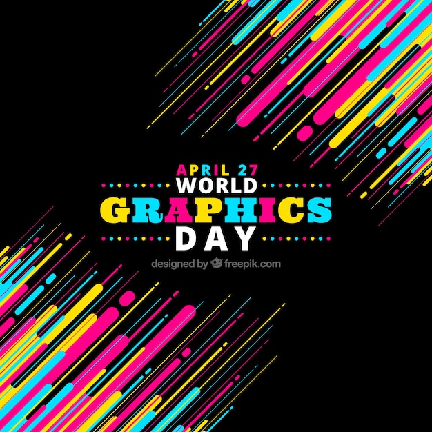 Colorful world graphics day background 