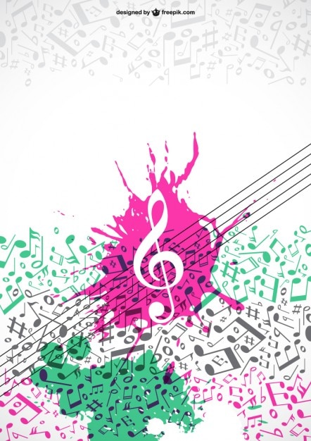 Colorfull music notes vector