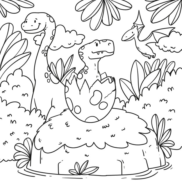 Coloring book illustration