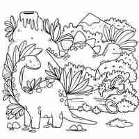 Free vector coloring book illustration