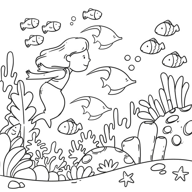 coloring book illustration