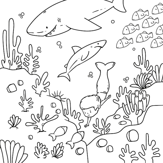 Coloring book illustration