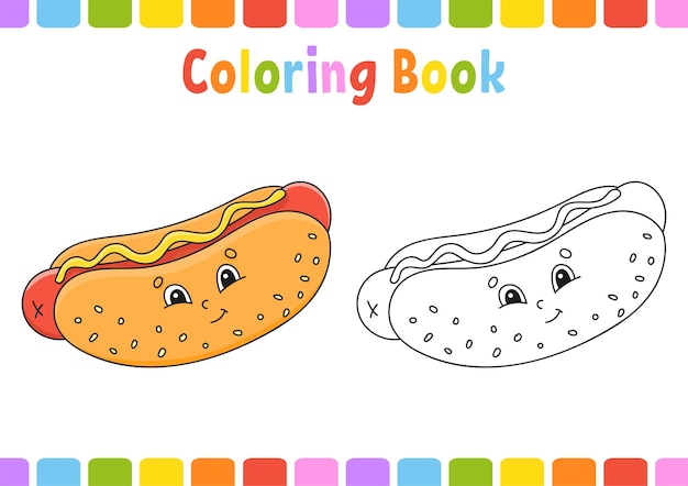 Download Premium Vector | Coloring book for kids barbecue theme