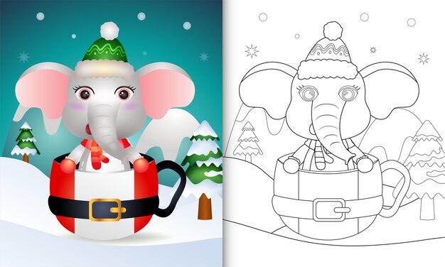 Download Premium Vector | Coloring book with a cute elephant with ...