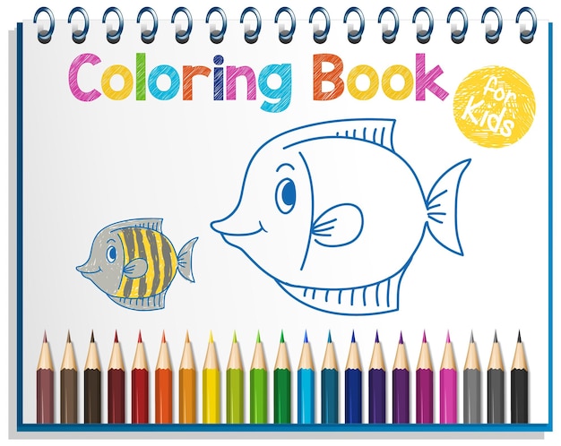 Coloring book worksheet for kids