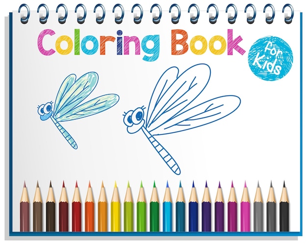 Vettore gratuito foglio di lavoro del libro da colorare per bambini