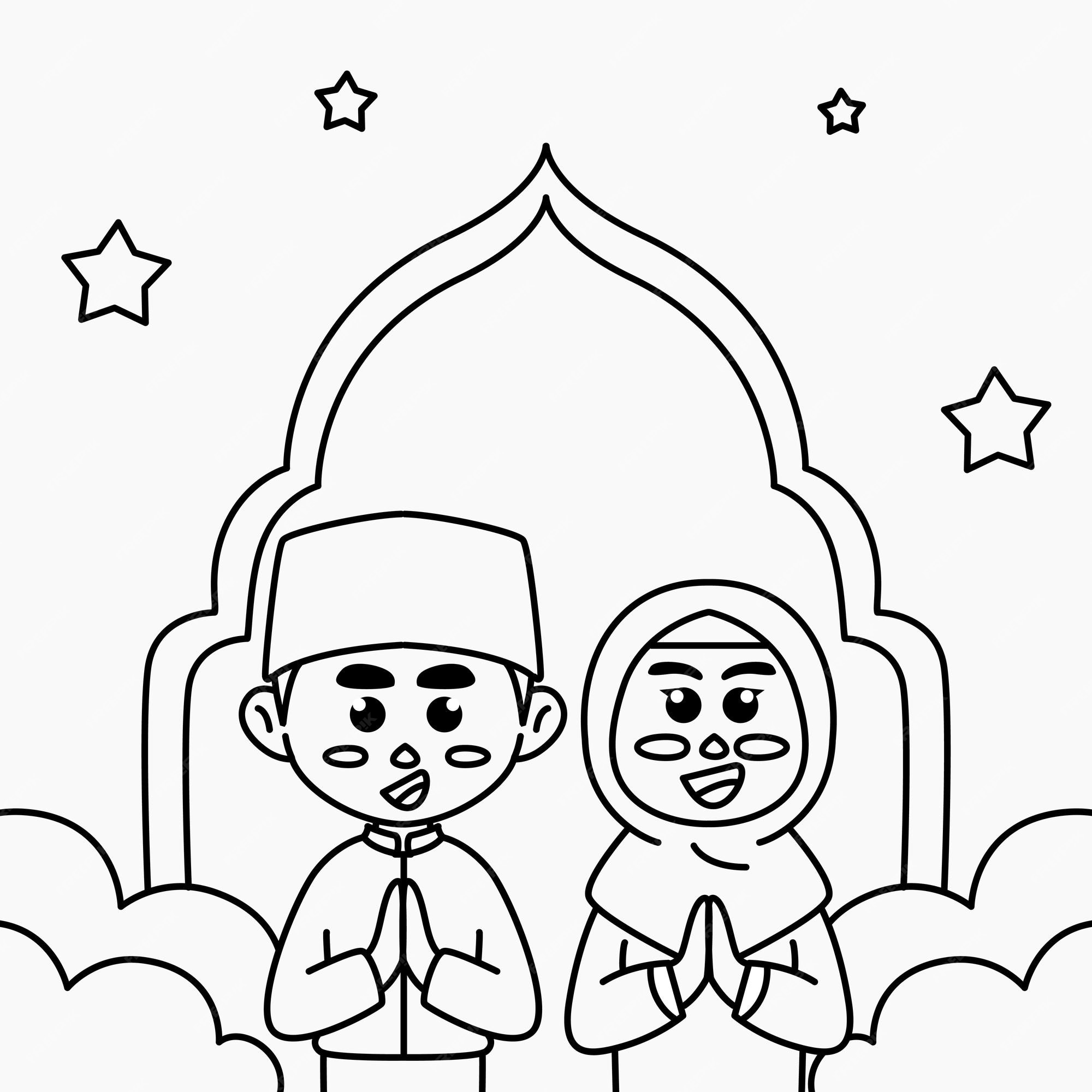 660 Collections Coloring Pages Muslim  Best Free