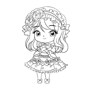 57  Cute Anime Girl Coloring Pages Easy  Latest HD