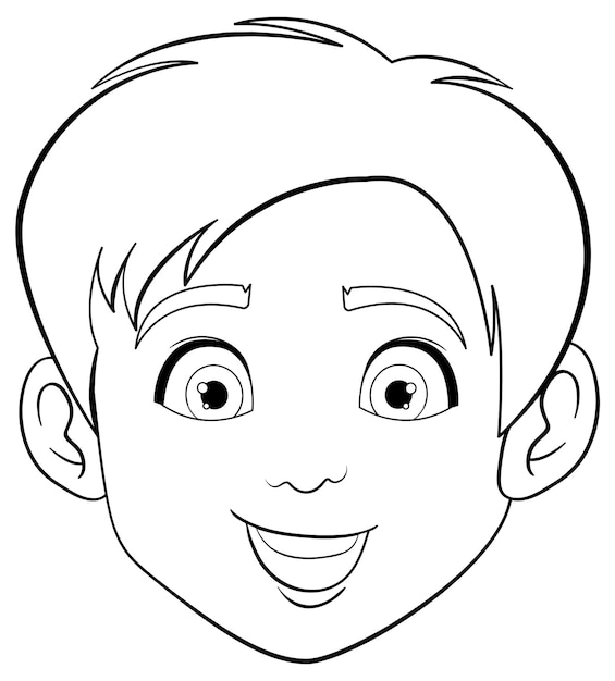 Free vector coloring pages outline of man39s face