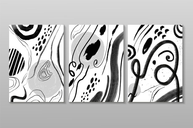Colorless abstract cover collection