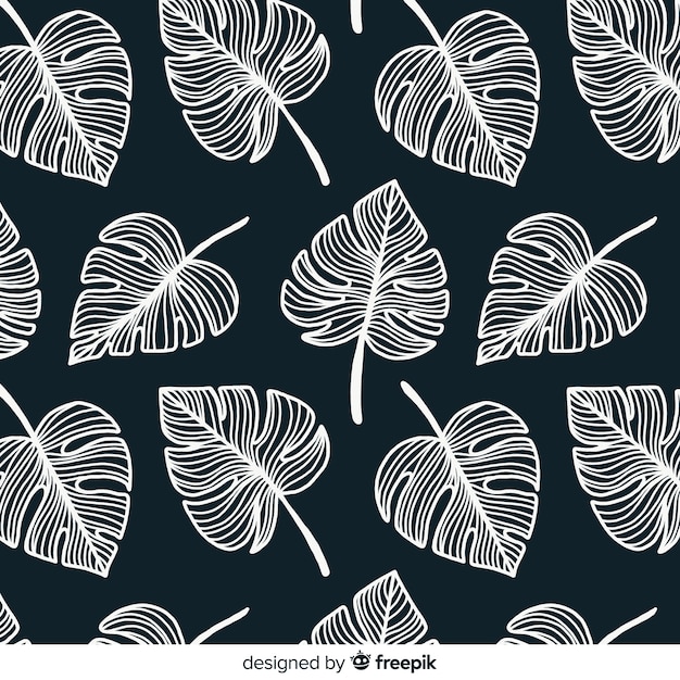 Free vector colorless monstera background