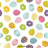 Free vector colors easter eggs pattern with shapes