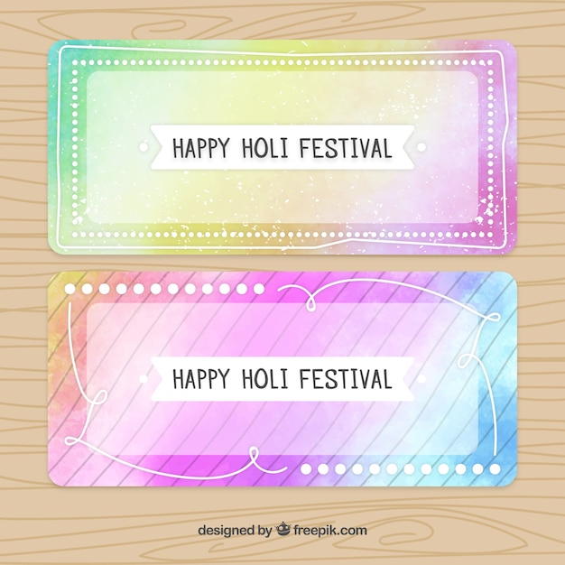 색상 holi 축제 배너