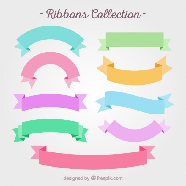 Free vector colors ribbon collection