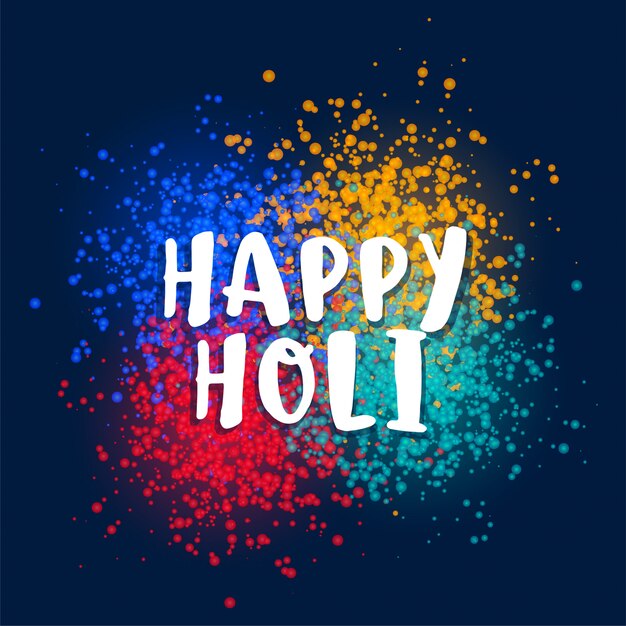 Colors splatter background for happy holi festival