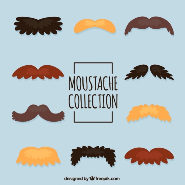 Free vector colors varied moustaches