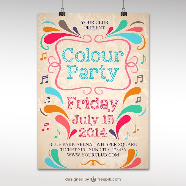 Colour party poster