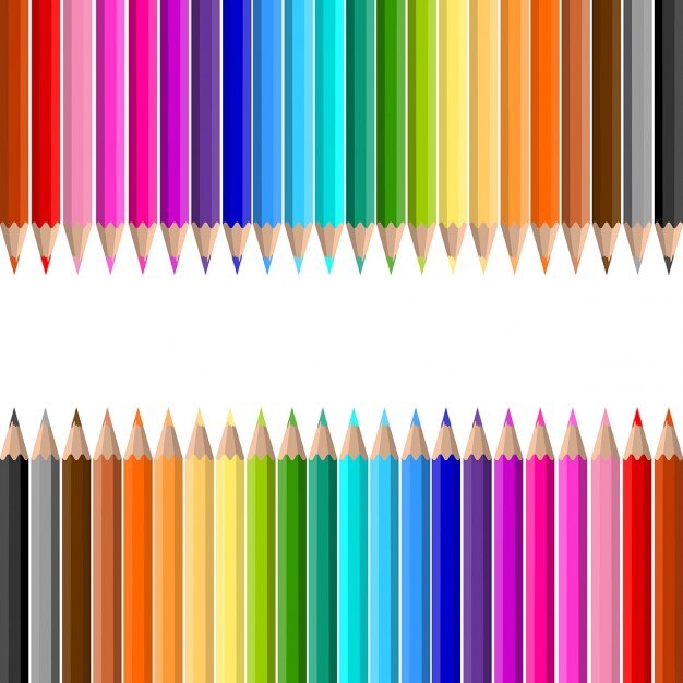 Фон из множества цветных карандашей