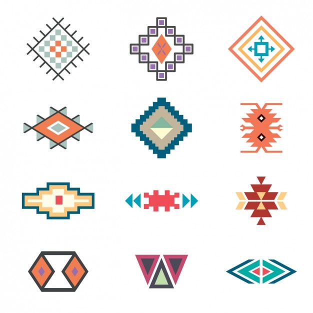 Free vector coloured abstract icons