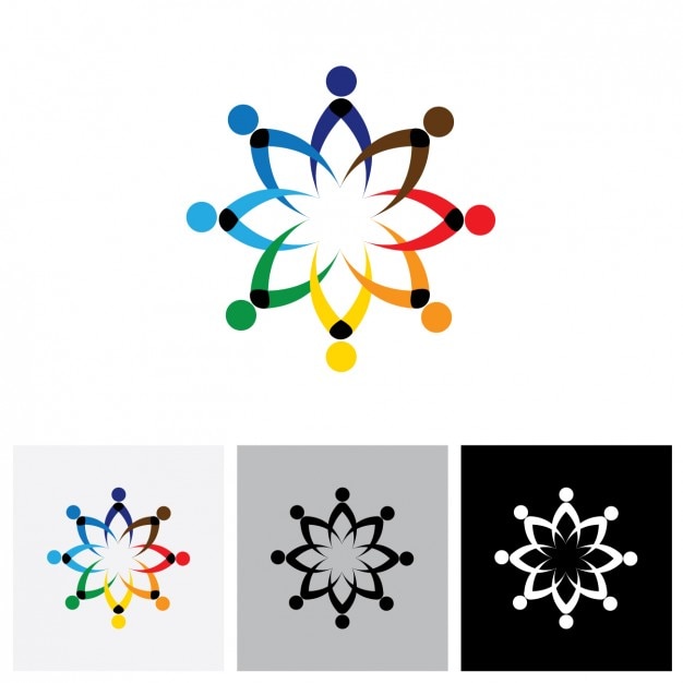 Free Vector coloured abstract logo design