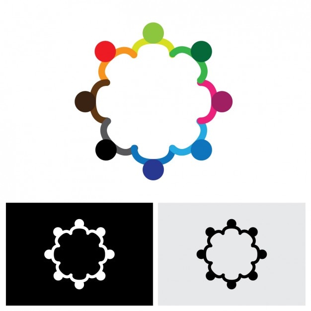Coloured abstract logo design