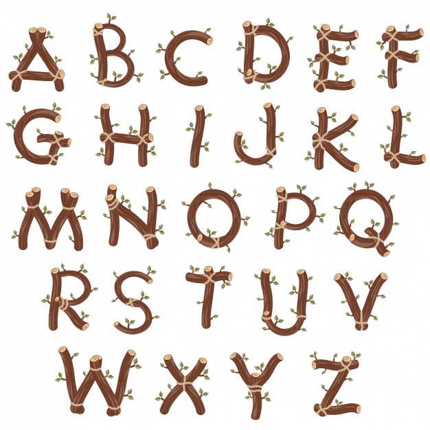 Free vector coloured alphabet design
