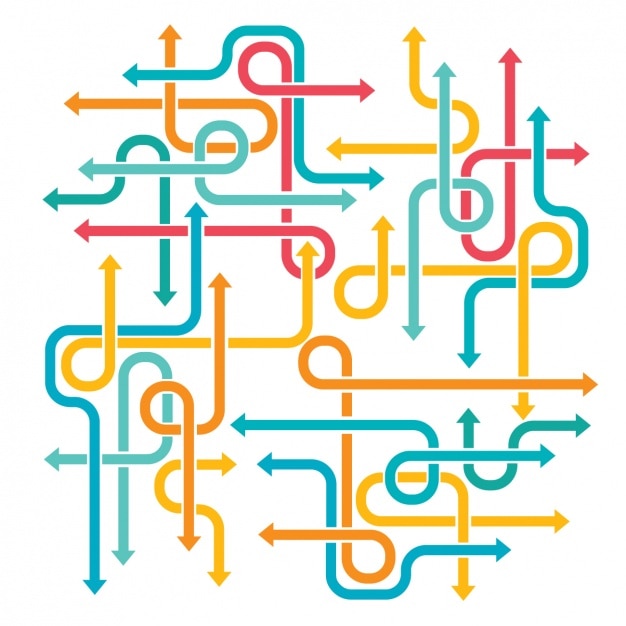 Free Vector coloured arrows background design