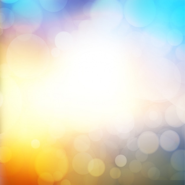 Free Vector coloured background with bokeh effect