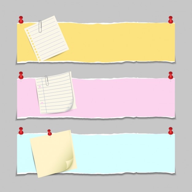 Free vector coloured banners collection