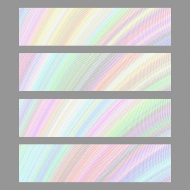 Бесплатное векторное изображение Коллекция баннеров цветные