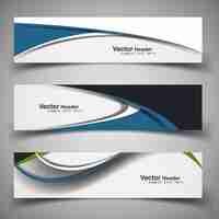 Free vector coloured banners design