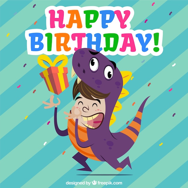 Free vector coloured birthday background