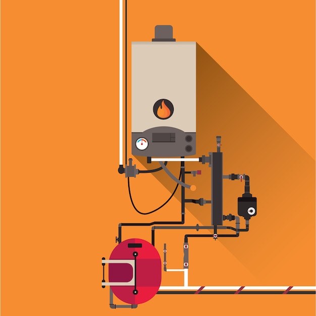 Free vector coloured boiler design