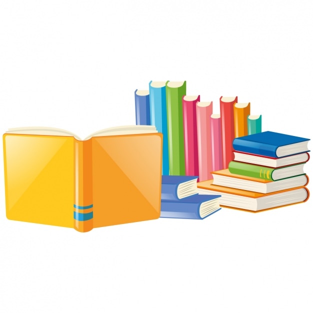 Free Vector coloured books design