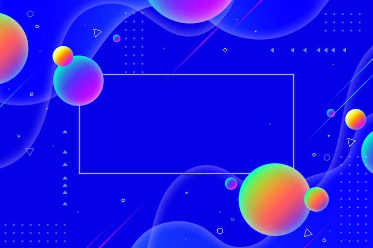 Free Vector coloured bubbles and wavy lines background