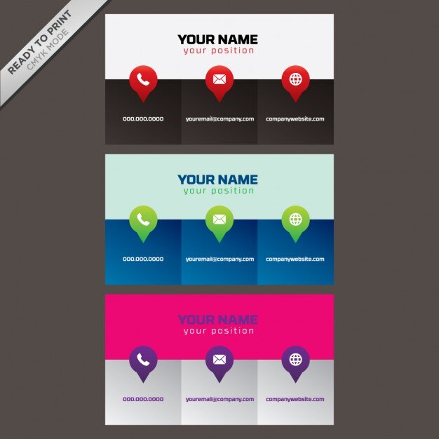 Coloured business card design