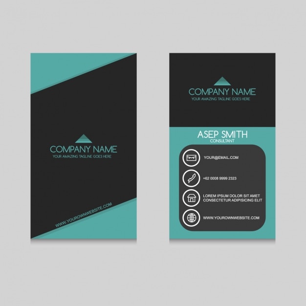 Coloured business card design