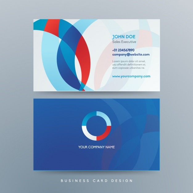 Coloured business card design