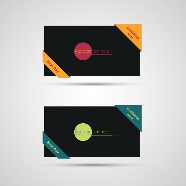 Coloured business card design