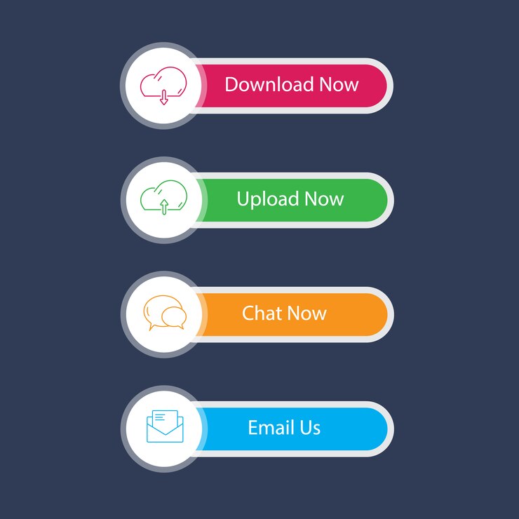 Free Vector coloured buttons collection