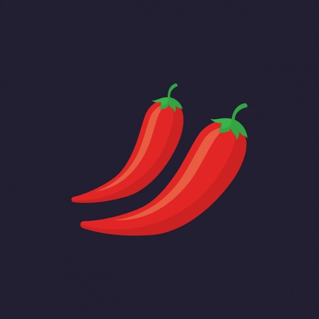 Coloured chilli peppers design